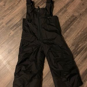 Boys Black overall snow pants